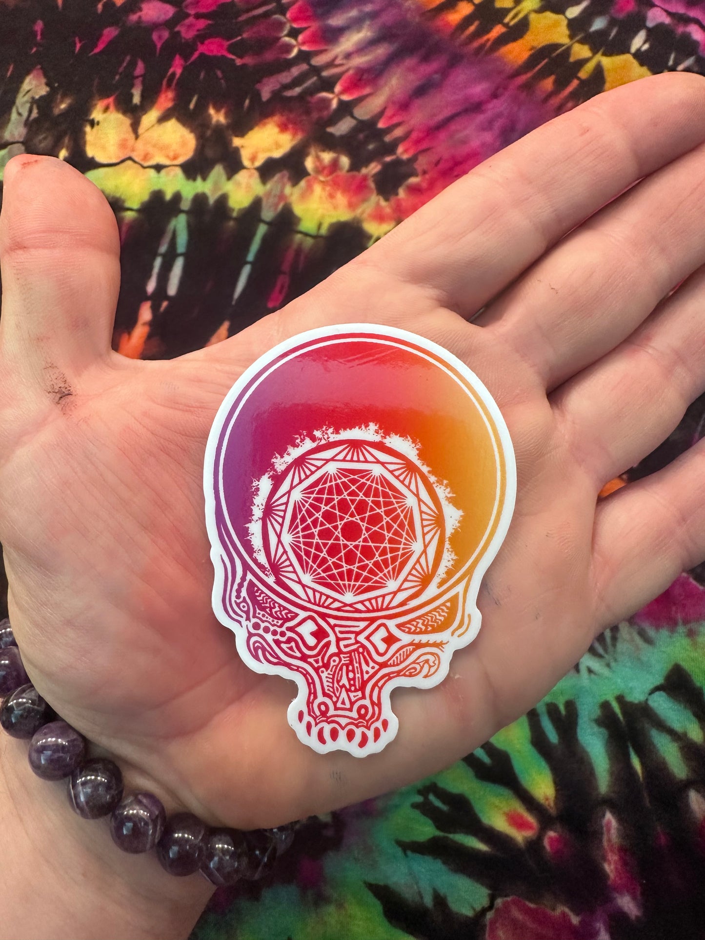 Nonagon Gator Stealie King Gizzard Dead Mashup Vinyl Sticker