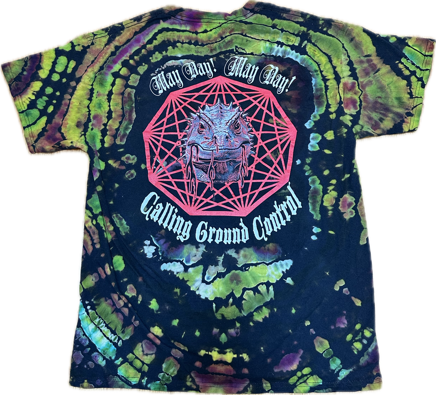 ::LARGE:: King Gizzard Motor Spirit Graffiti Tie-Dye T-shirt