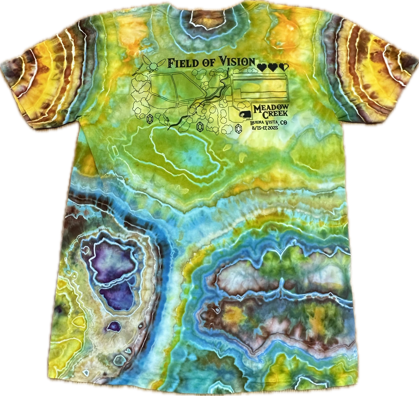 :: LARGE:: Zelda King Gizzard Field Of Vision Tie-Dye T-shirt