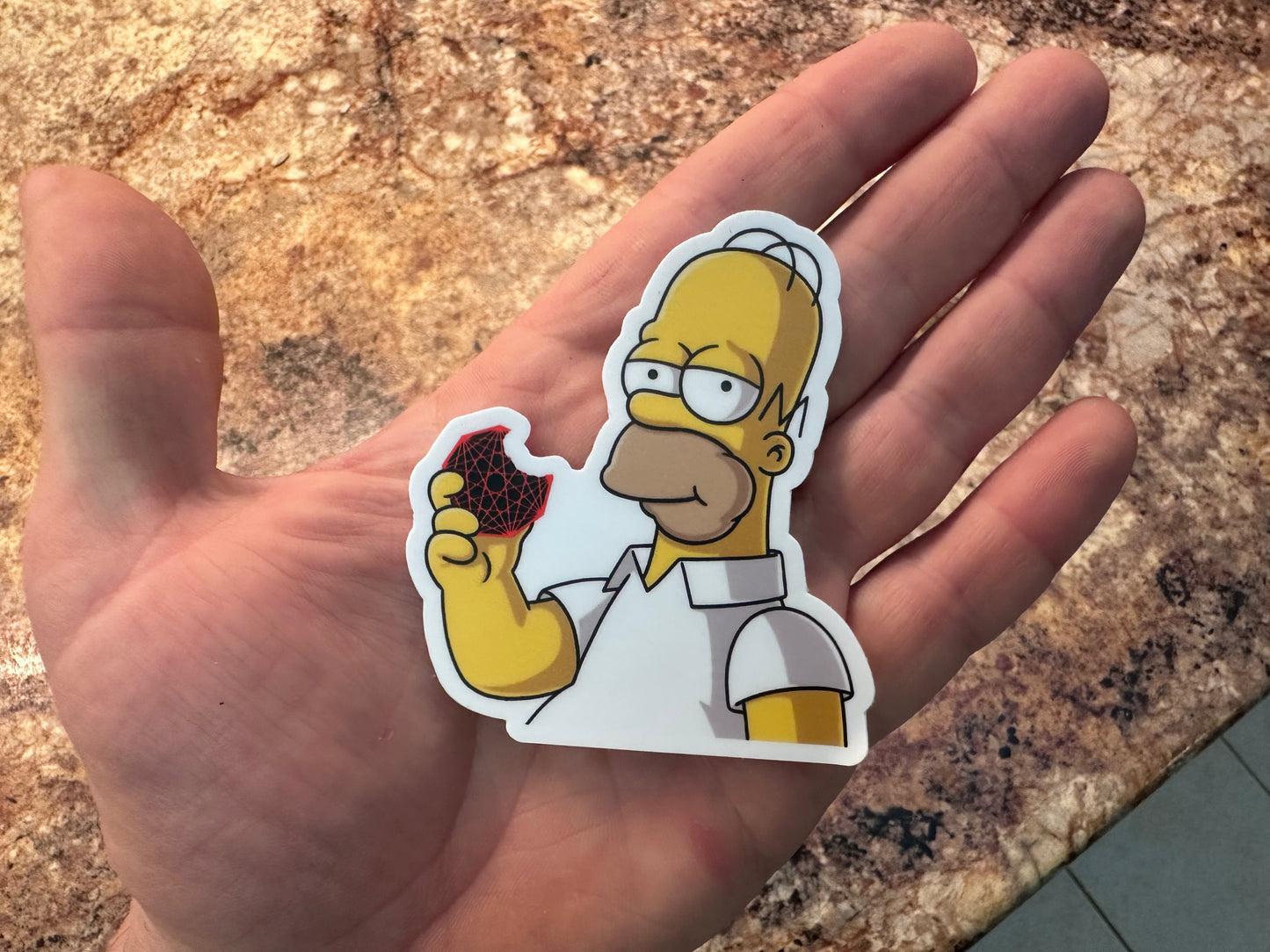 King Gizzard Nonagon Donut Homer Vinyl Sticker
