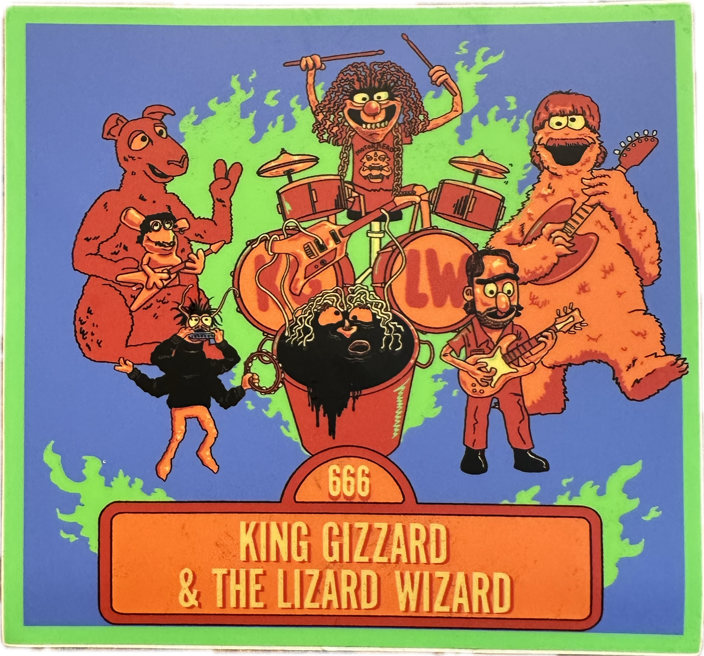 Muppets Band King Gizzard Sticker