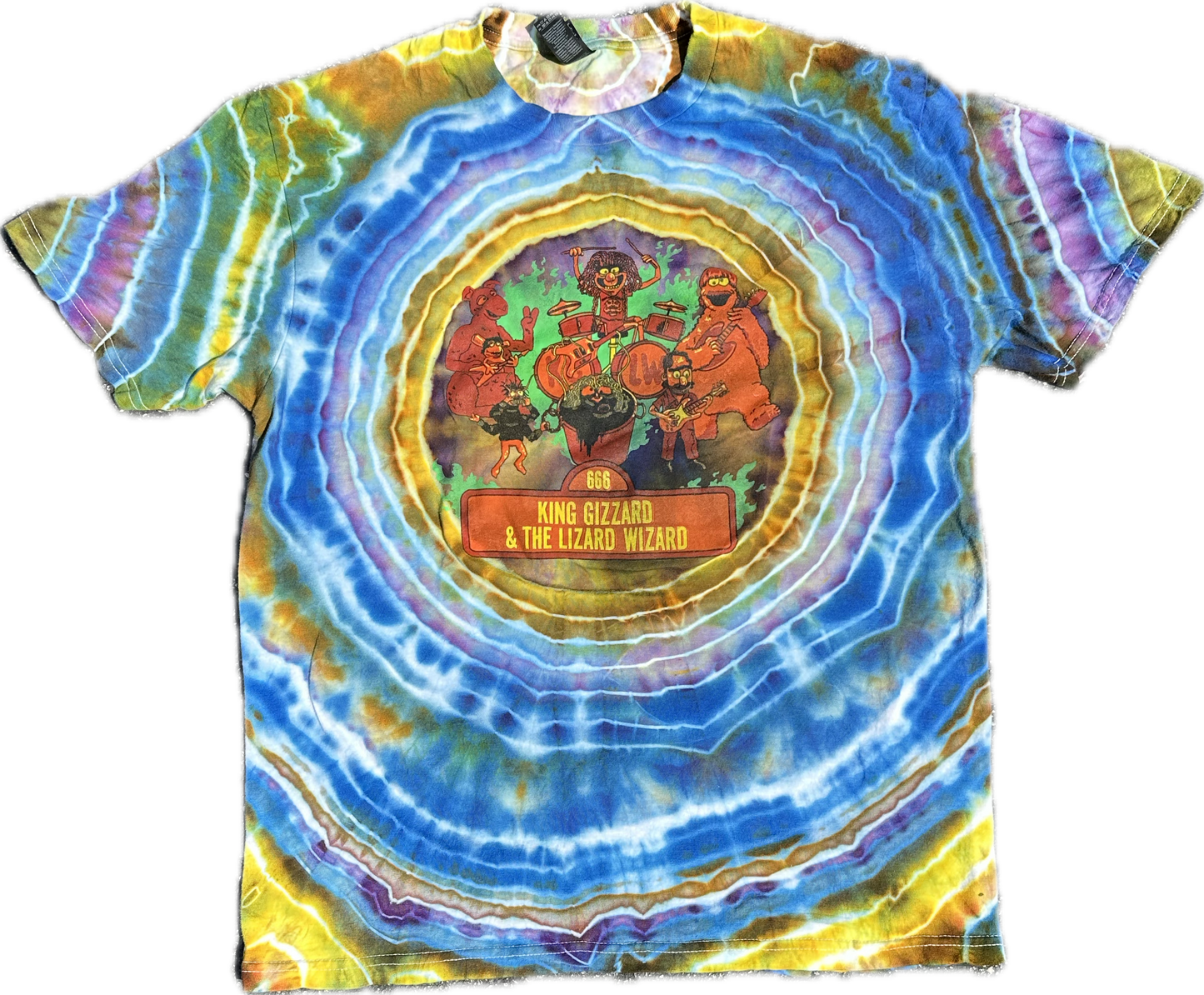 King Gizz Muppets Band Geode Ice Tie Dye ::Large::