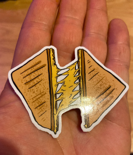 Grateful Grilled Cheese Vinyl Sticker
