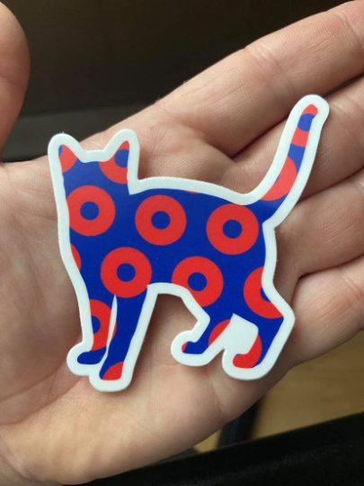 Donut Cat Phish Cat Phan Vinyl Sticker