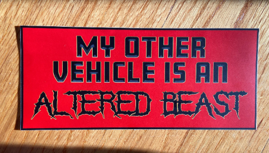 King Gizz My Other Vehicle Is An Altered Beast Bumper Sticker