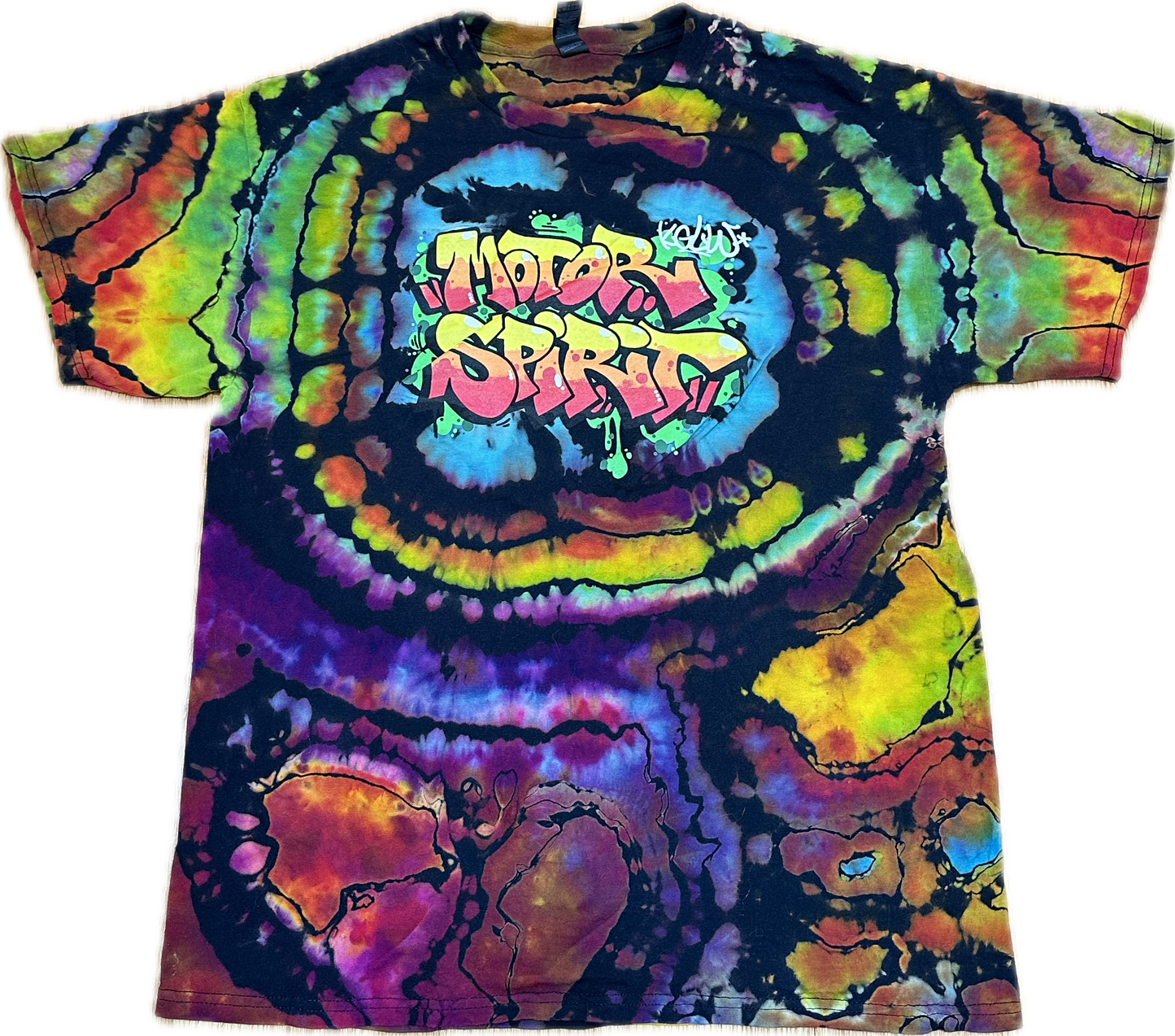 ::LARGE:: King Gizzard Motor Spirit Graffiti Tie-Dye T-shirt