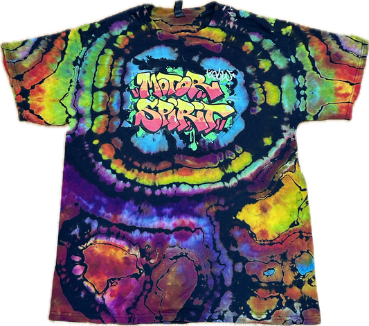 ::LARGE:: King Gizzard Motor Spirit Graffiti Tie-Dye T-shirt
