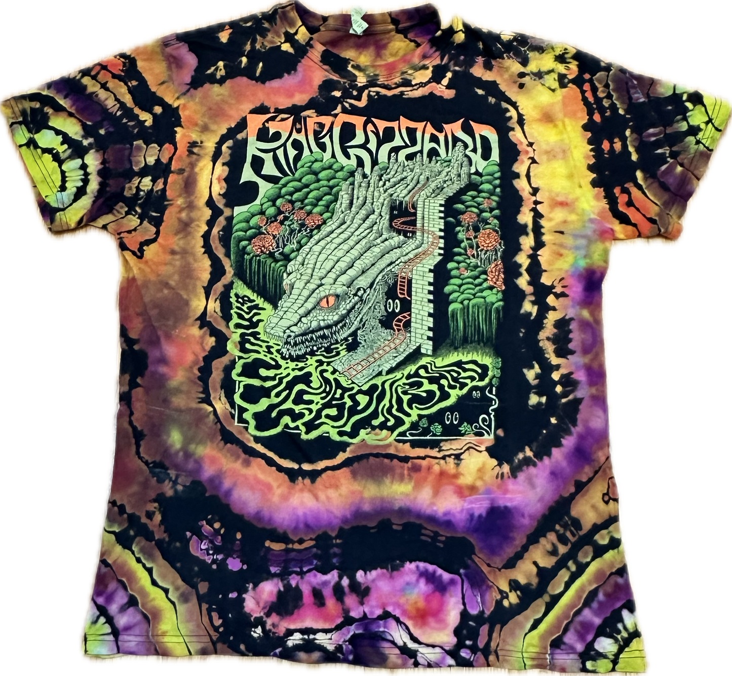 ::LARGE:: King Gizzard Evil River Offical Merch Tie-Dye T-Shirt