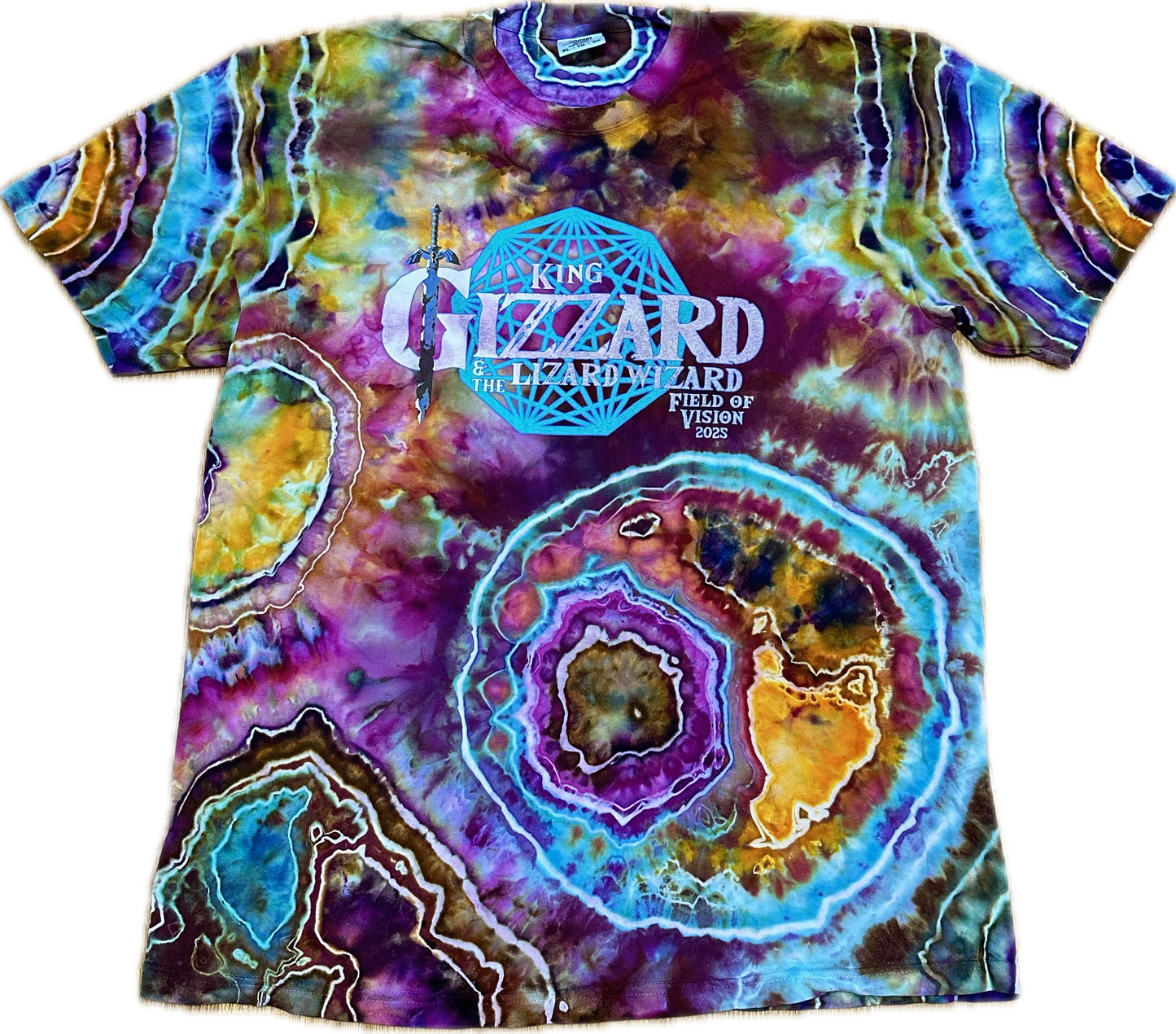 ::XL:: Zelda King Gizzard Field Of Vision Tie-Dye T-shirt