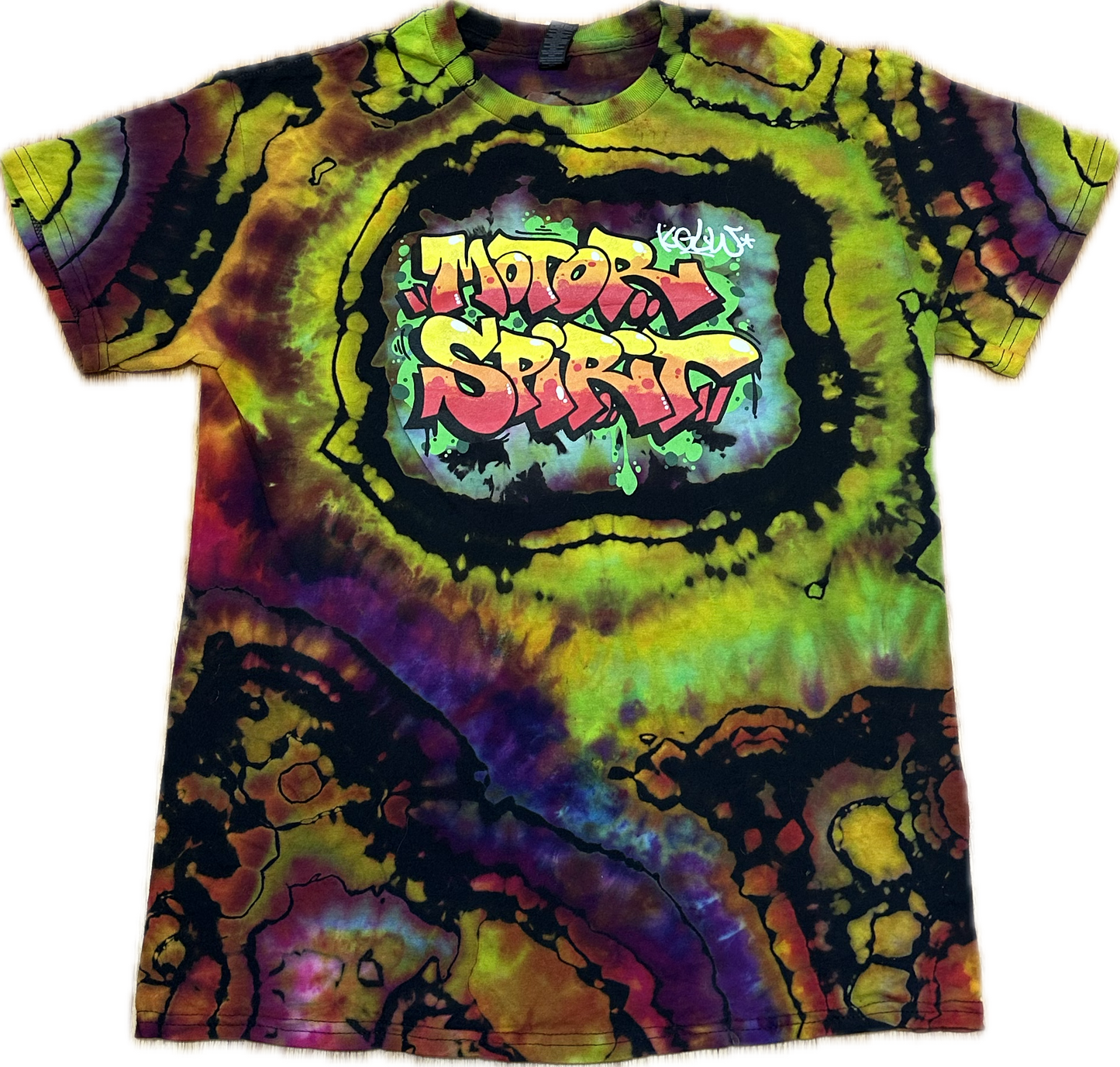 :: MEDIUM:: King Gizzard Motor Spirit Graffiti Tie-Dye T-shirt