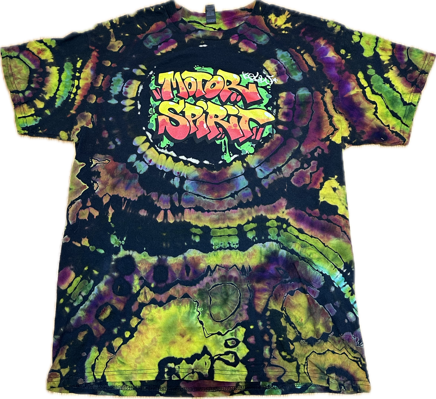::LARGE:: King Gizzard Motor Spirit Graffiti Tie-Dye T-shirt
