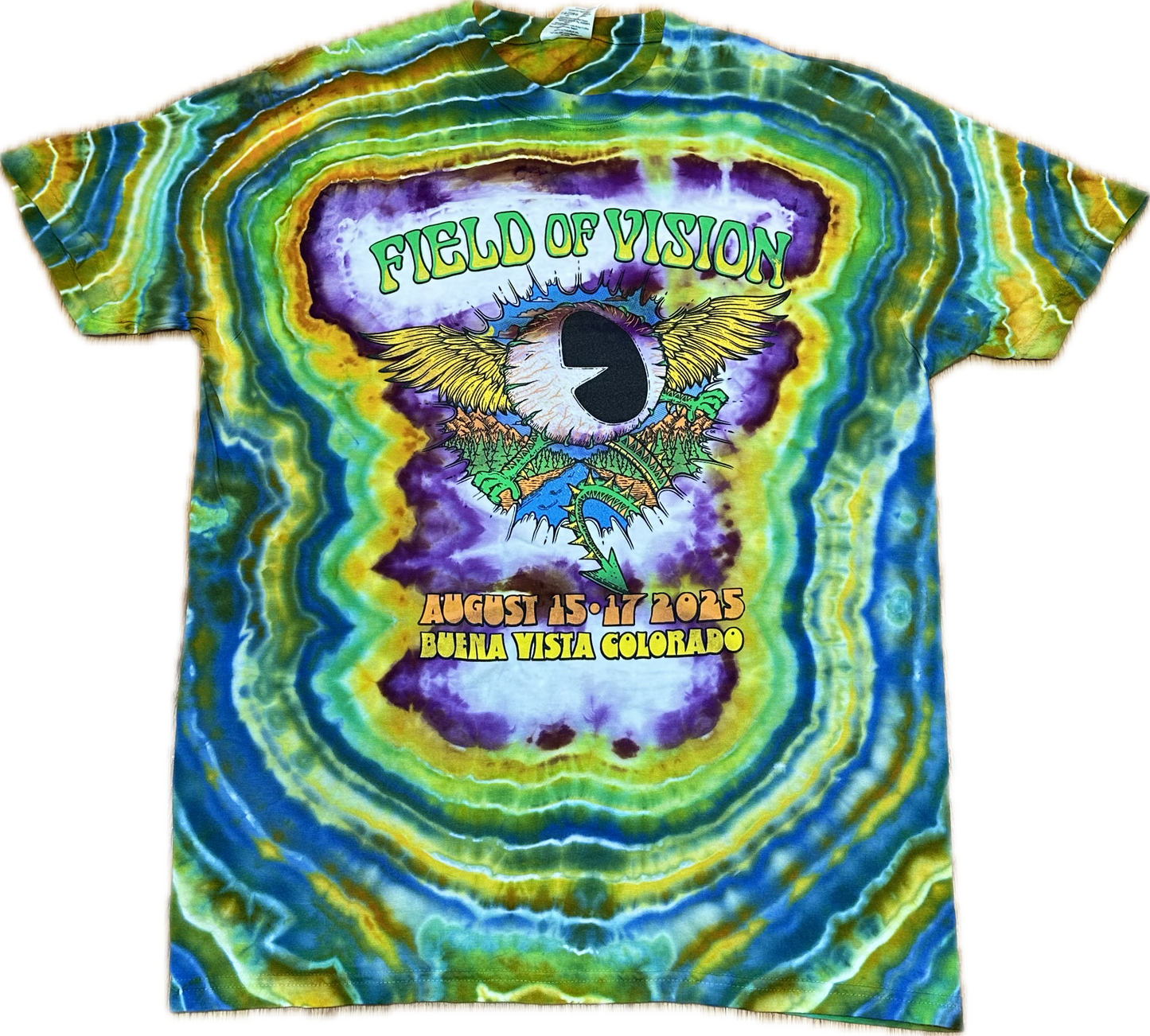 :: MEDIUM:: King Gizzard Field Of Vision Tie-Dye T-shirt