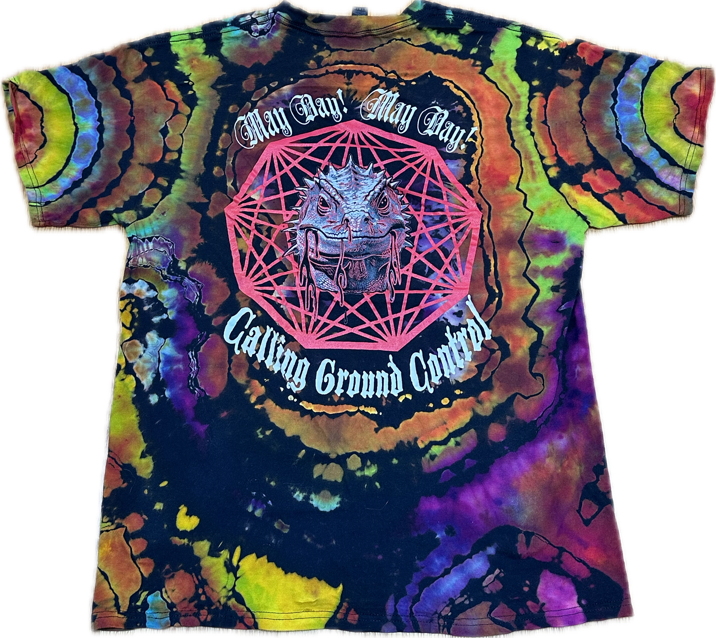 ::LARGE:: King Gizzard Motor Spirit Graffiti Tie-Dye T-shirt