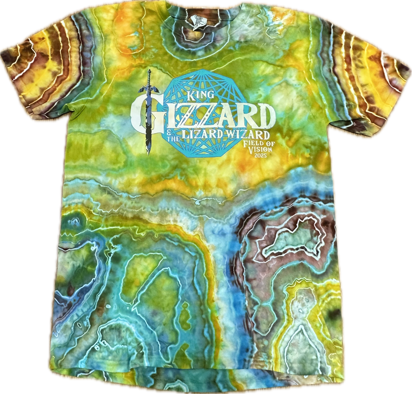 :: LARGE:: Zelda King Gizzard Field Of Vision Tie-Dye T-shirt