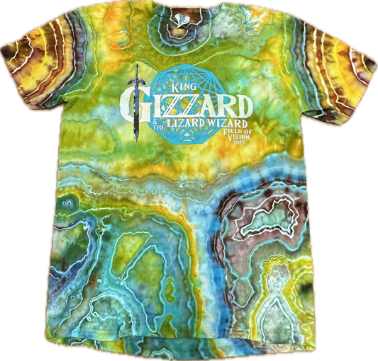 :: LARGE:: Zelda King Gizzard Field Of Vision Tie-Dye T-shirt
