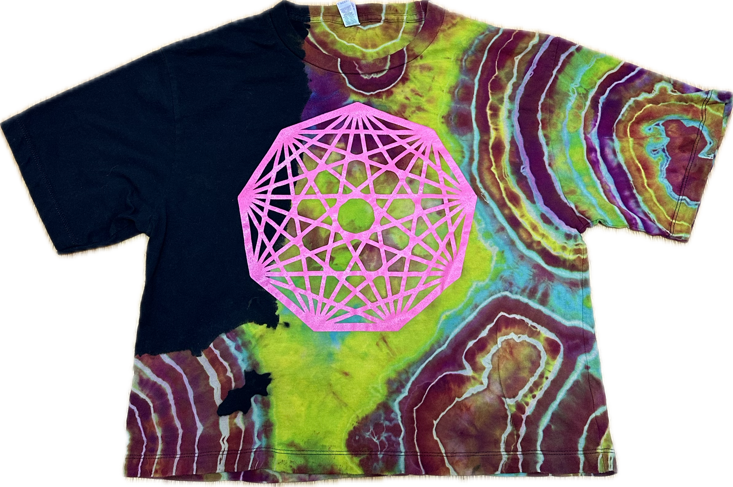 ::MEDIUM:: King Gizzard Nonagon Infinity Tie-Dye Crop Top