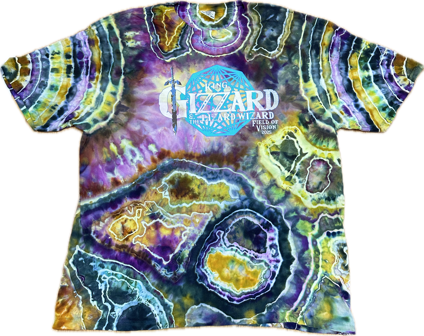 :: 2XL:: Zelda King Gizzard Field Of Vision Tie-Dye T-shirt