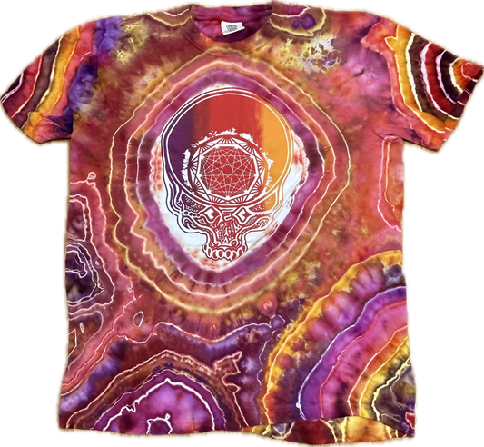 :: LARGE:: Nonagon Stealie Gator King Gizzard Tie-Dye T-Shirt