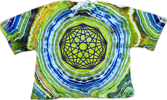 ::LARGE:: King Gizzard Nonagon Infinity Tie-Dye Crop Top