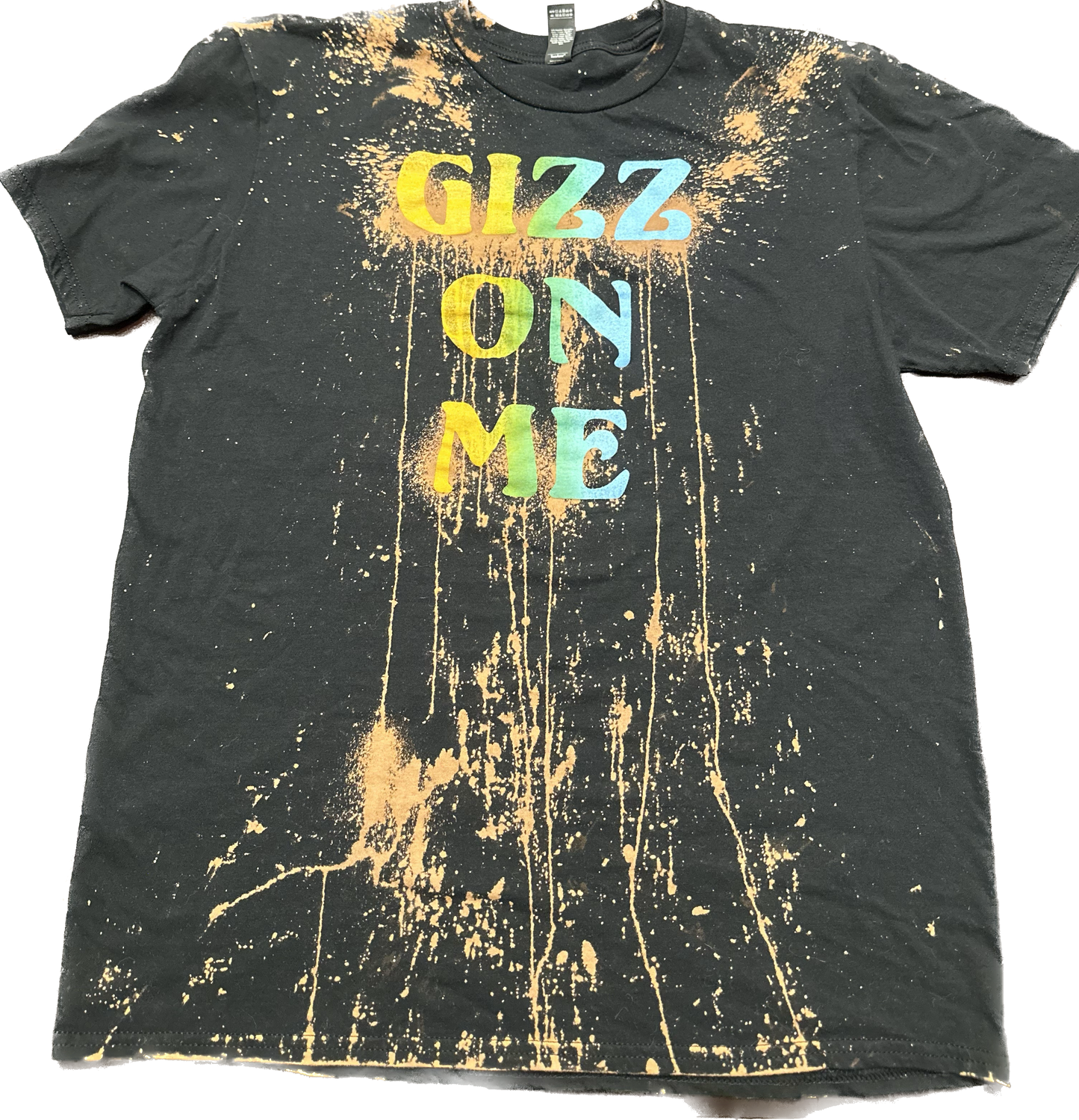 King Gizzard Gizz On Me Acid Wash Bleach Dyed Shirt