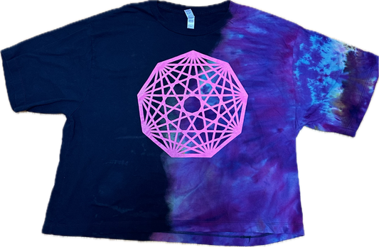 ::XL:: King Gizzard Nonagon Infinity Tie-Dye Crop Top