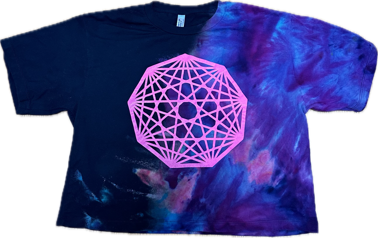 ::LARGE:: King Gizzard Nonagon Infinity Tie-Dye Crop Top