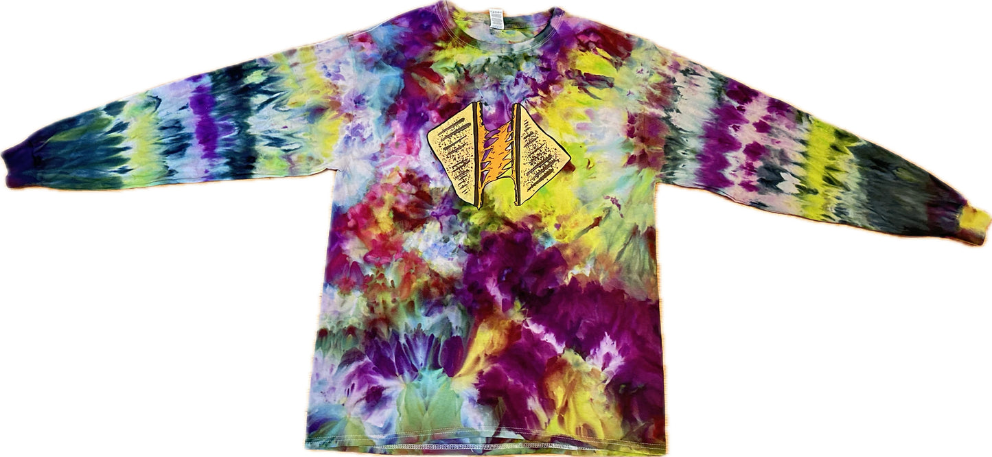 Grateful Grilled Cheese Geode Ice Tie-Dye Long Sleeve Shirt ::LARGE::