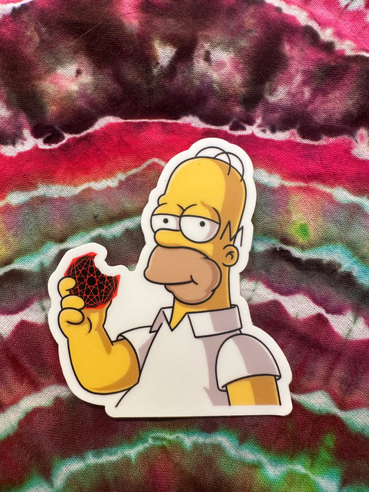 King Gizzard Nonagon Donut Homer Vinyl Sticker