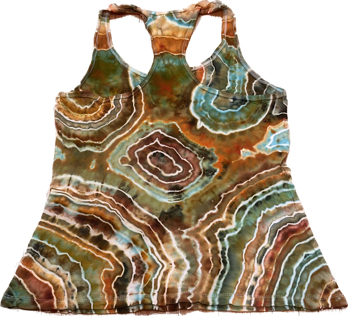 Geode Ice Tie Dye Racer Back Tank Top ::SMALL::