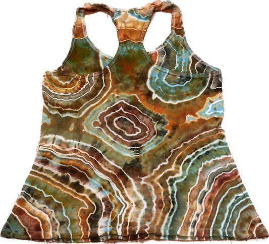 Geode Ice Tie Dye Racer Back Tank Top ::SMALL::