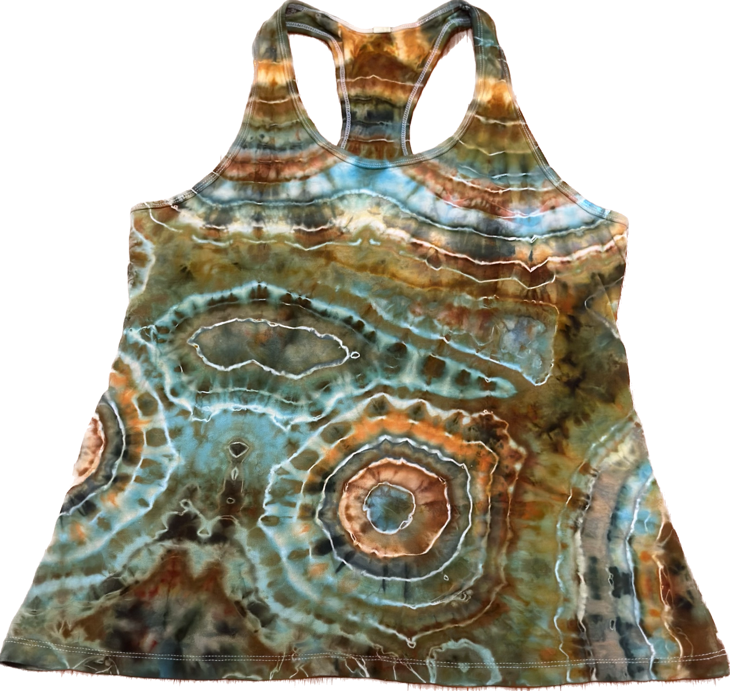 Geode Ice Tie Dye Racer Back Tank Top ::EXRTA LARGE::