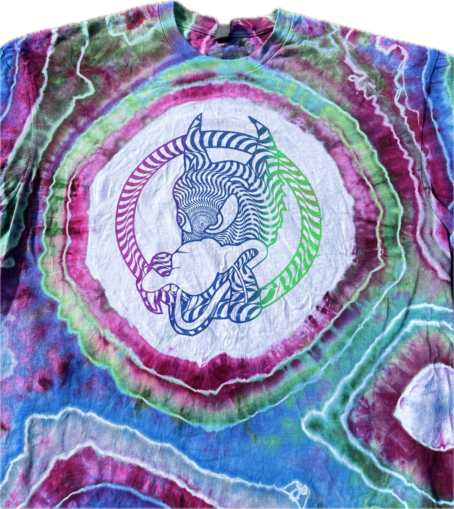 Dead Trippy Wolf Geode Ice Tie Dye ::EXTRA LARGE::