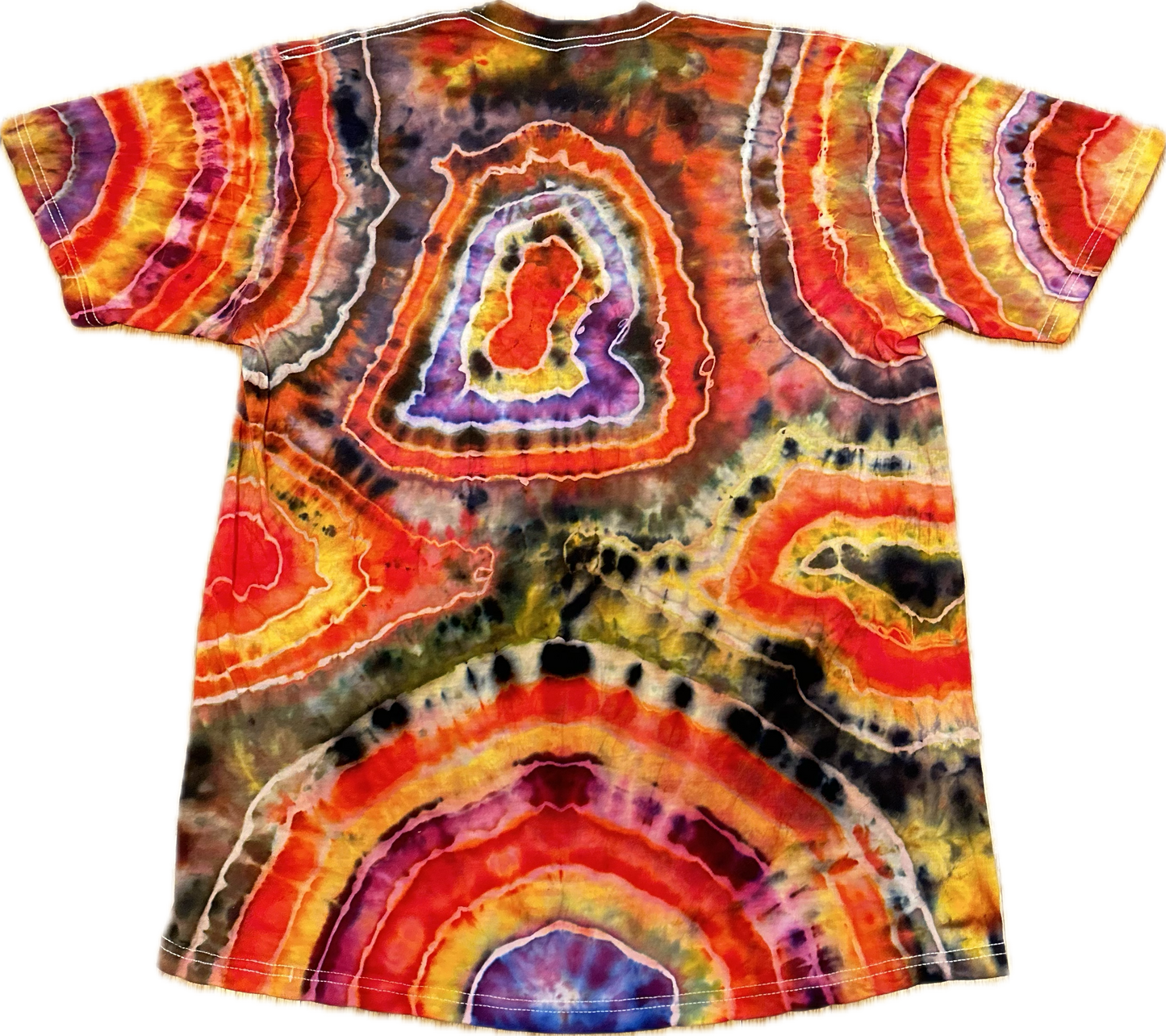 ::LARGE:: Nonagon Gator Stealie Geode Ice Tie Dye