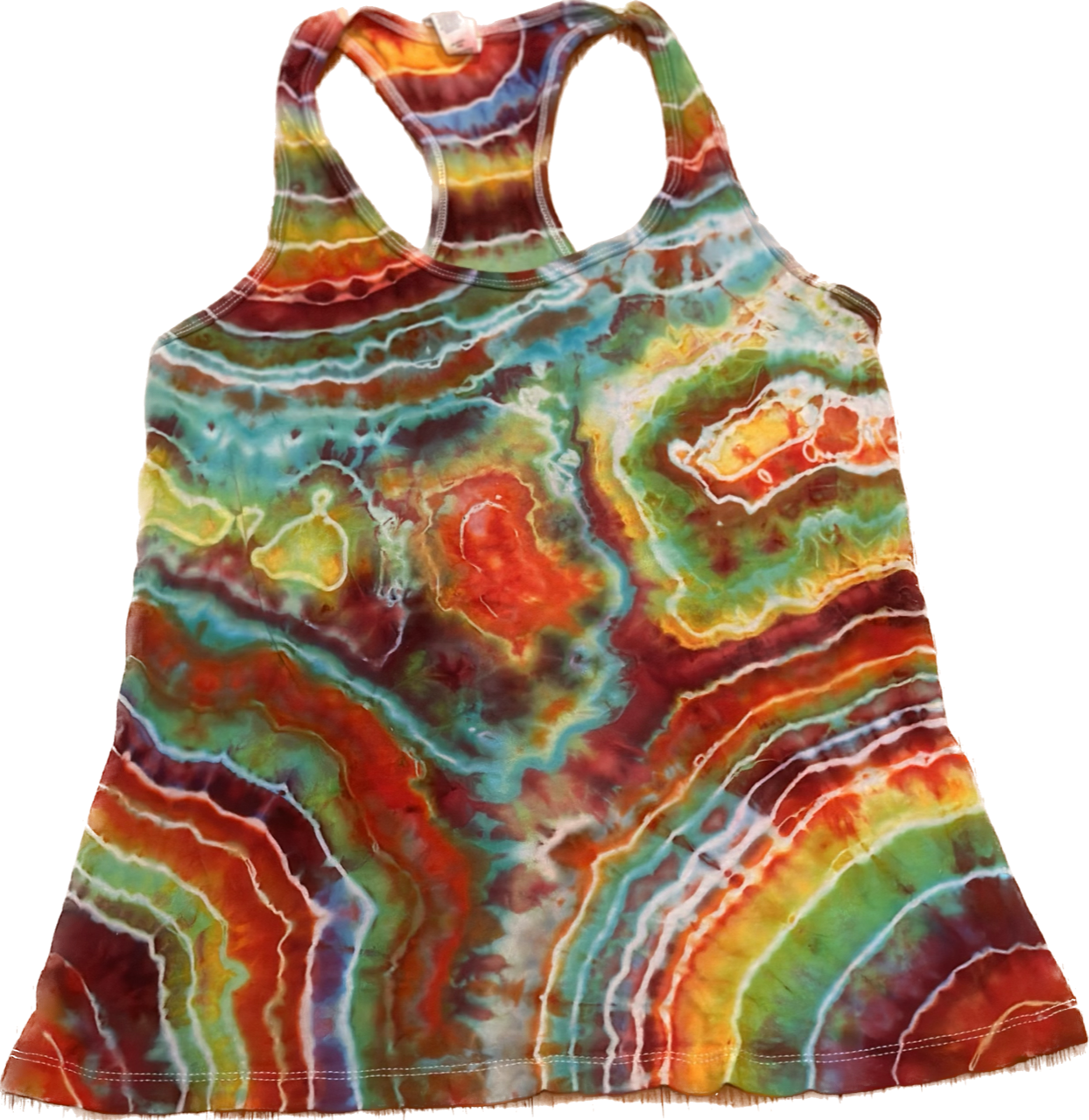 Geode Ice Tie Dye Racer Back Tank Top ::SMALL::