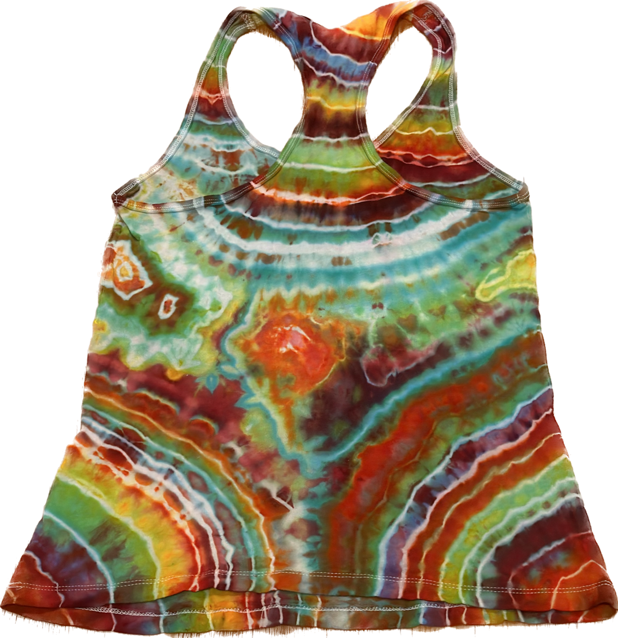 Geode Ice Tie Dye Racer Back Tank Top ::SMALL::