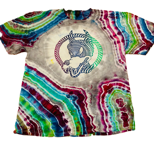 Dead Trippy Wolf Geode Ice Tie Dye ::EXTRA LARGE::