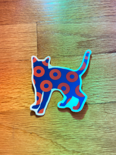 Donut Cat Phish Cat Phan Vinyl Sticker