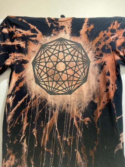 King Gizz Nonagon Infinity Acid Wash Bleach Dyed Shirt