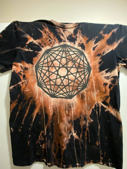 King Gizz Nonagon Infinity Acid Wash Bleach Dyed Shirt