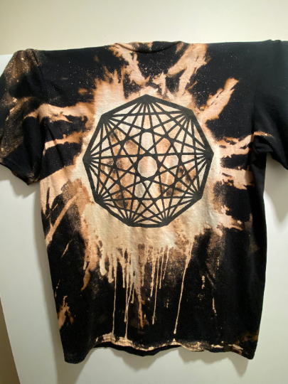 King Gizz Nonagon Infinity Acid Wash Bleach Dyed Shirt