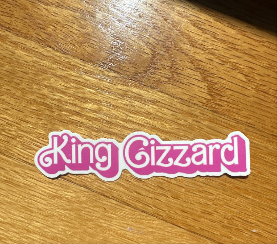 King Gizzard Barbie Themed Vinyl Sticker