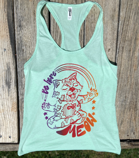 Be Here Meow Cat Yoga Tank Top