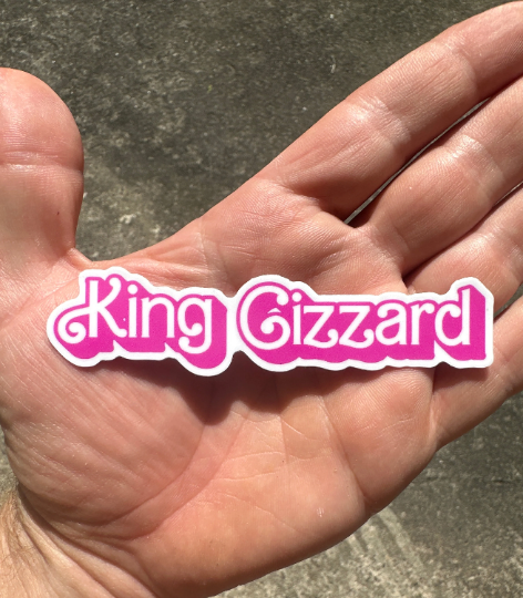 King Gizzard Barbie Themed Vinyl Sticker