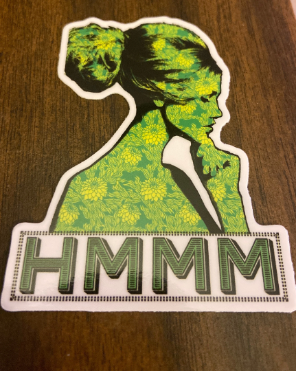 The Hmmm Vinyl Sticker