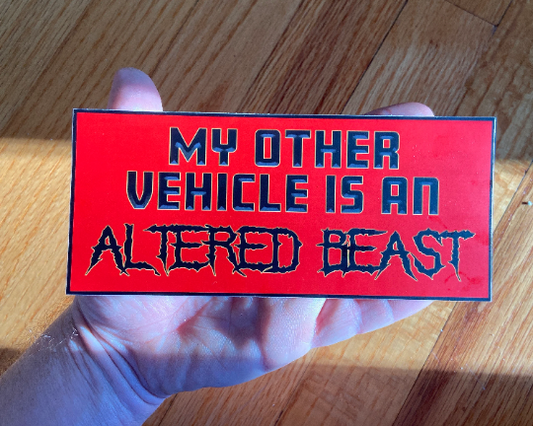 King Gizz My Other Vehicle Is An Altered Beast Bumper Sticker