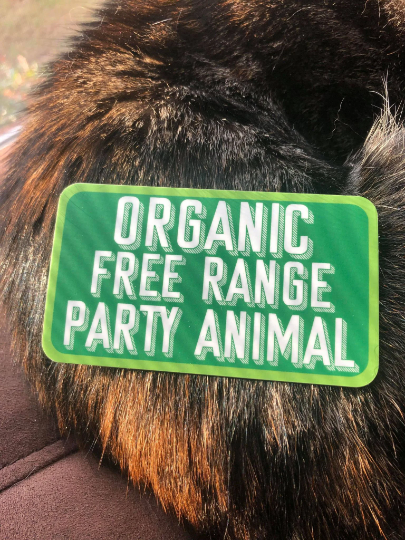 Free Range Party Animal Vinyl Sticker